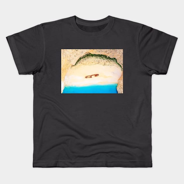 Greece. Aerial view #4 Kids T-Shirt by GreekTavern